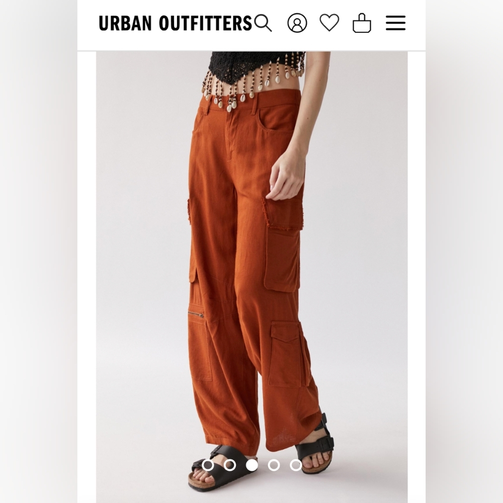 Urban Outfitters Alexa Linen Cargo Pants